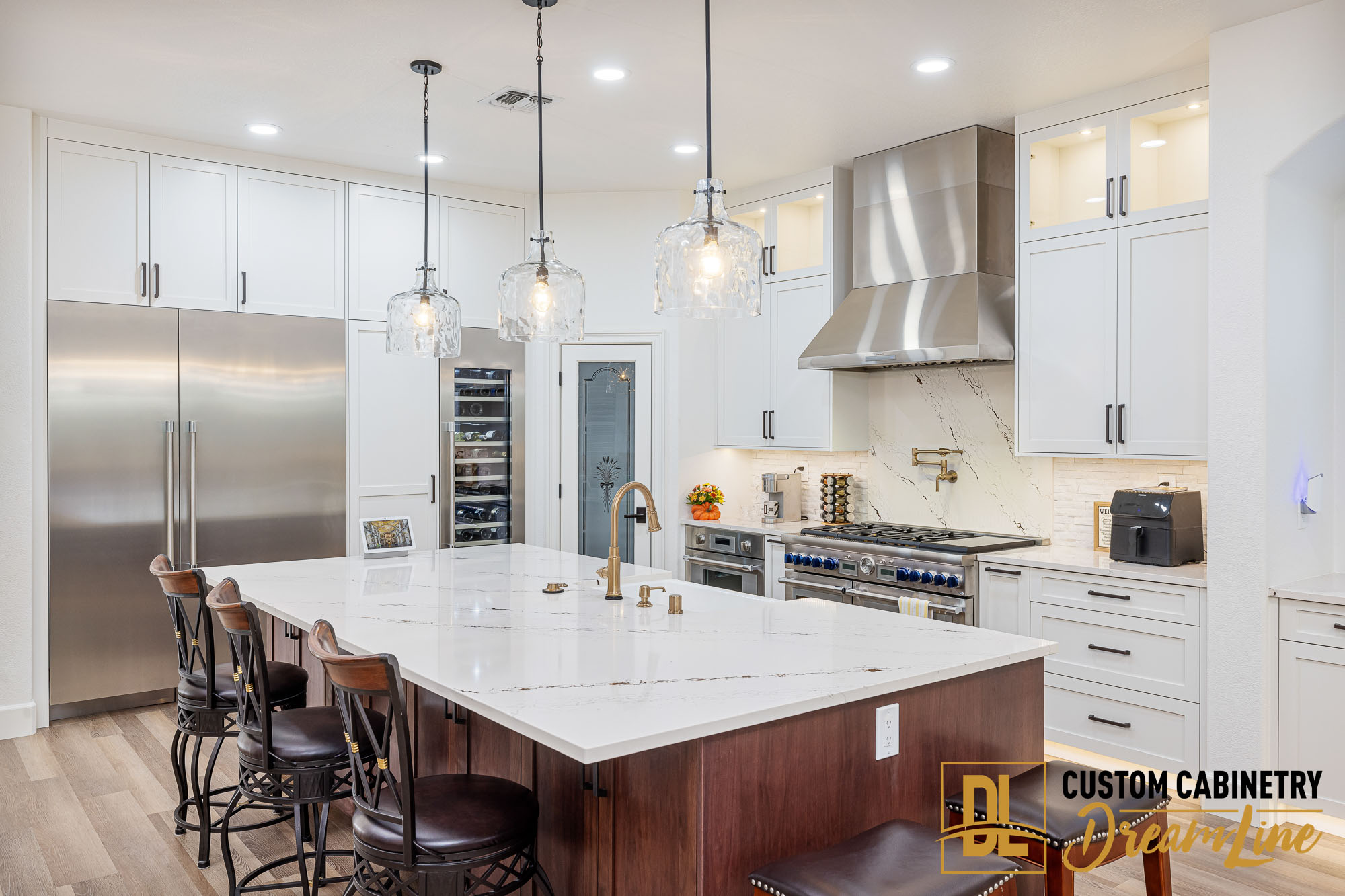 A DreamLine kitchen with a large island