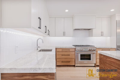 painted wood cabinets