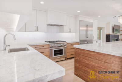 painted wood cabinets