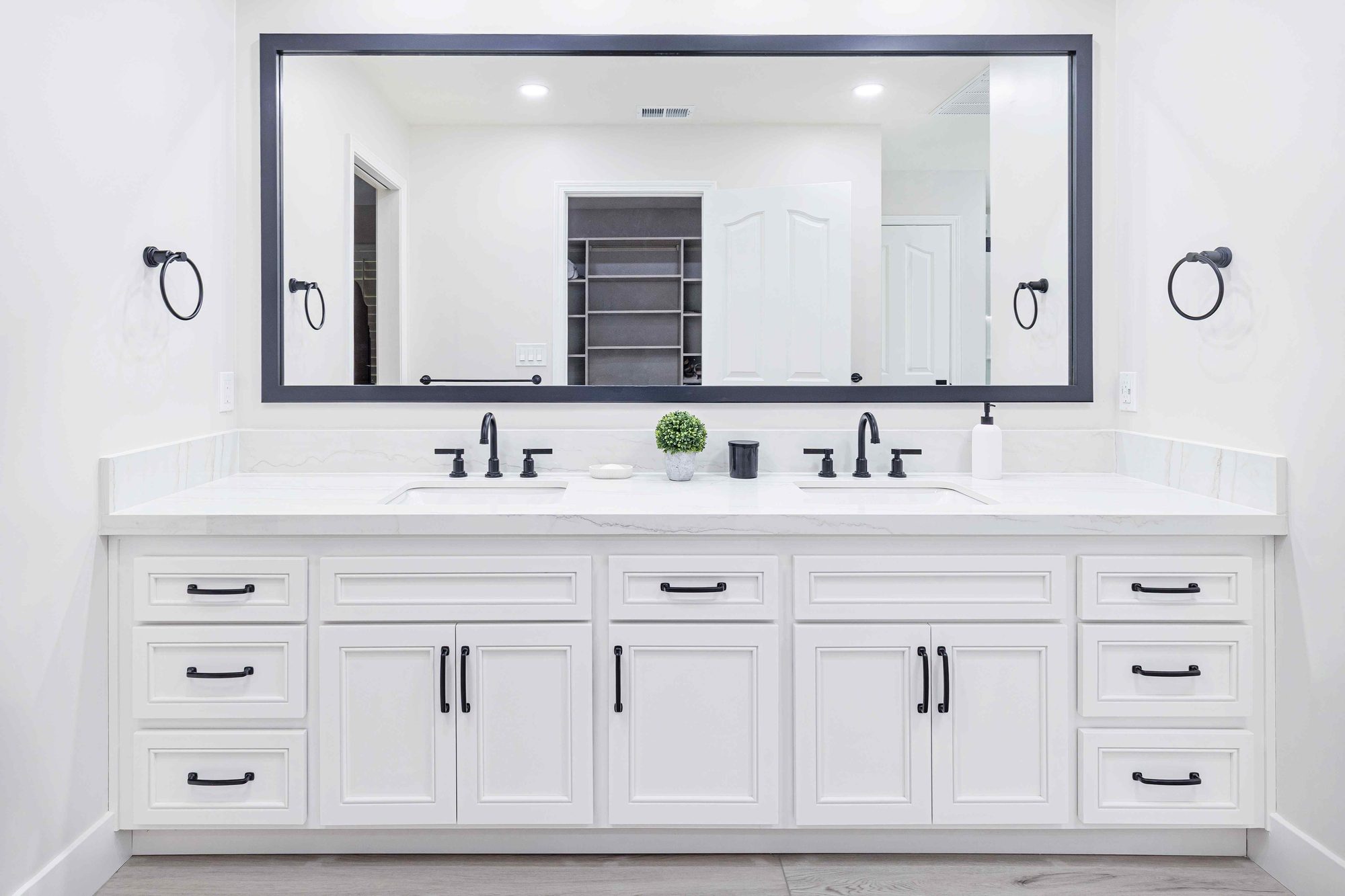 A custom bathroom vanity