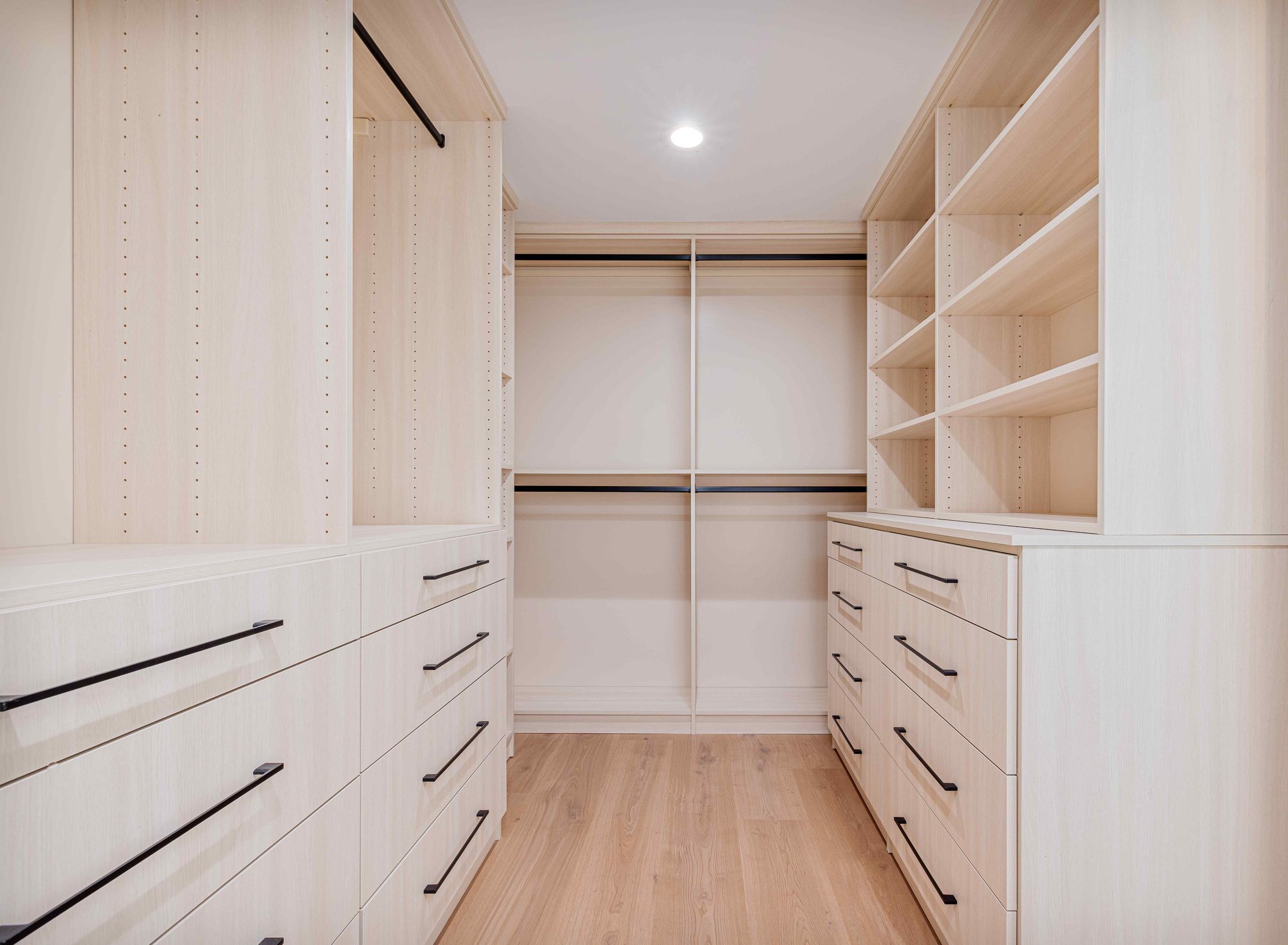 Custom closet storage