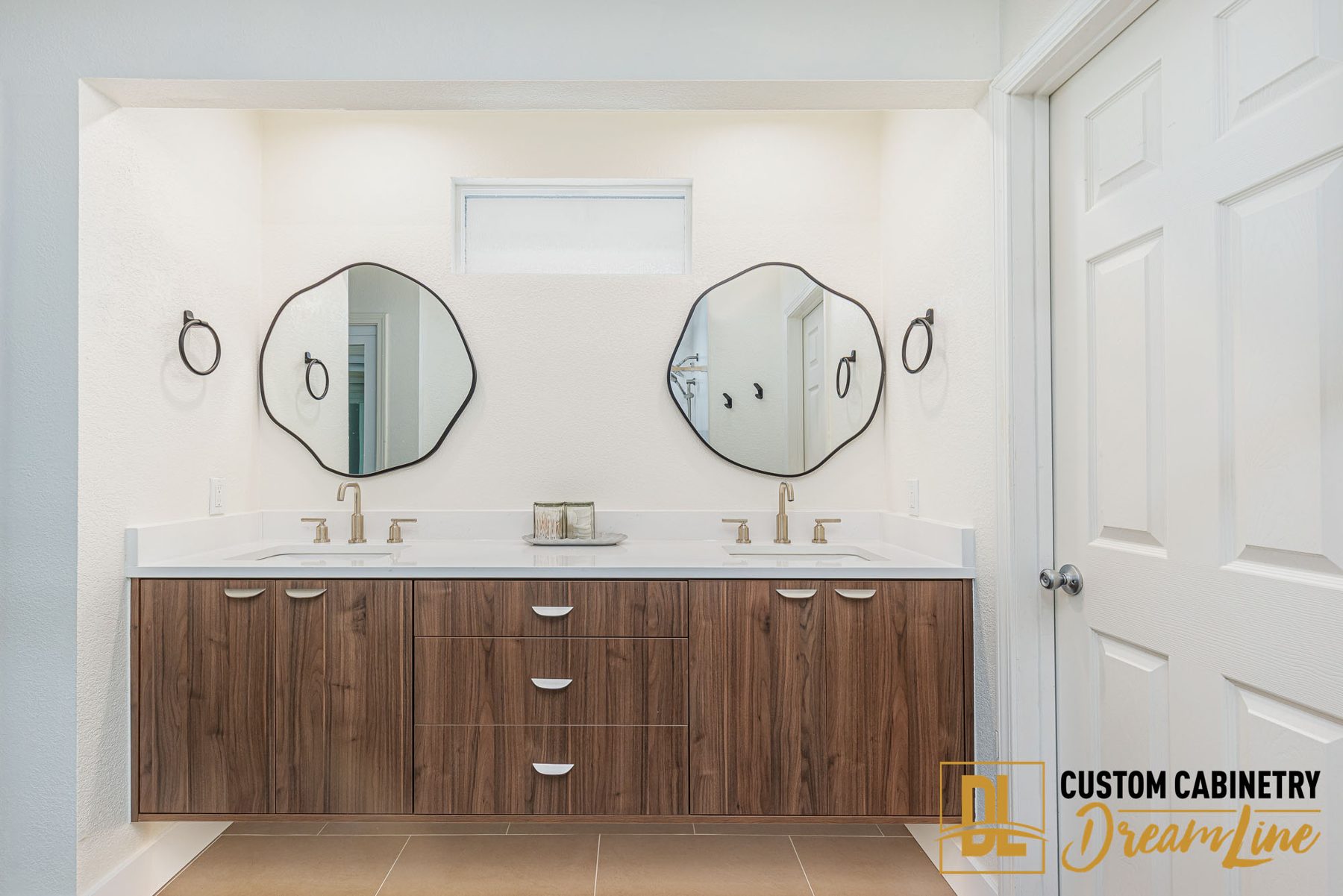 Walnut Floating Vanity in Elk Grove