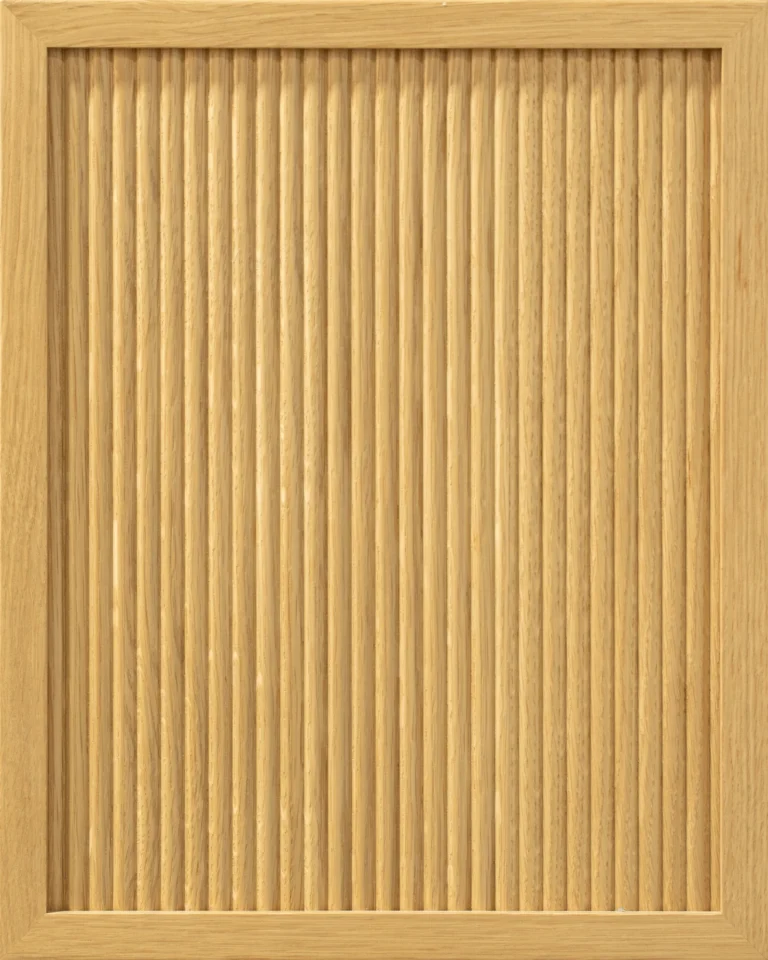 Giovanna Reeded Rift White Oak Driftwood cabinet door