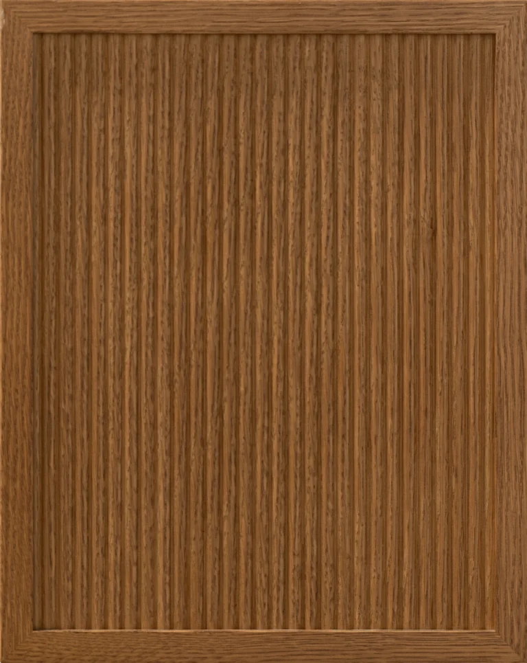 Giovanna Reeded Rift White Oak Mocha cabinet door
