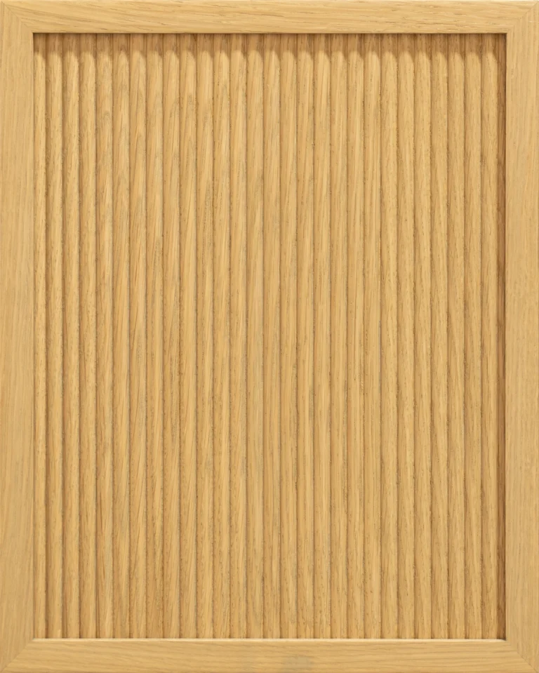 Giovanna Reeded Rift White Oak Sahara cabinet door