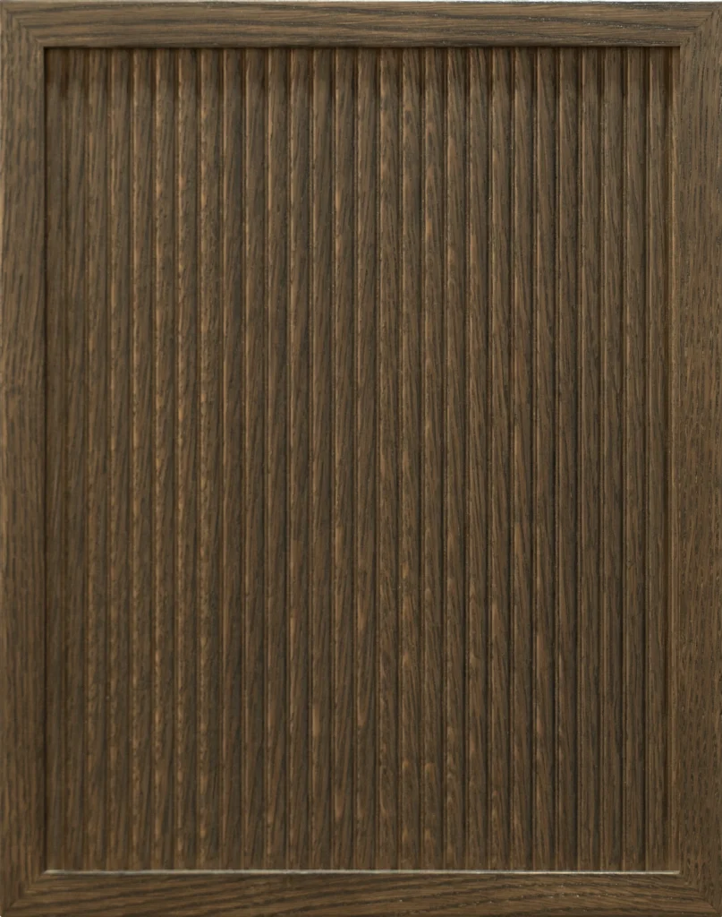 Giovanna Reeded Rift White Oak Slate cabinet door
