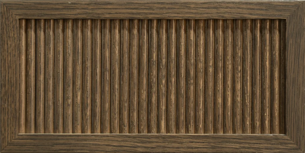 Giovanna Reeded Rift White Oak Slate Drawer Front cabinet drawer front