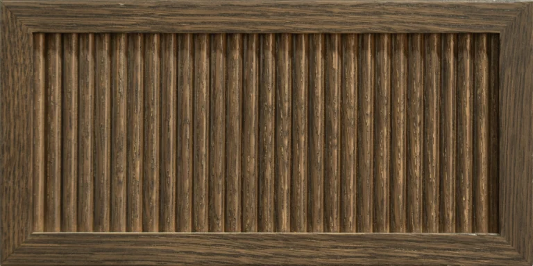 Giovanna Reeded Rift White Oak Slate Drawer Front cabinet drawer front