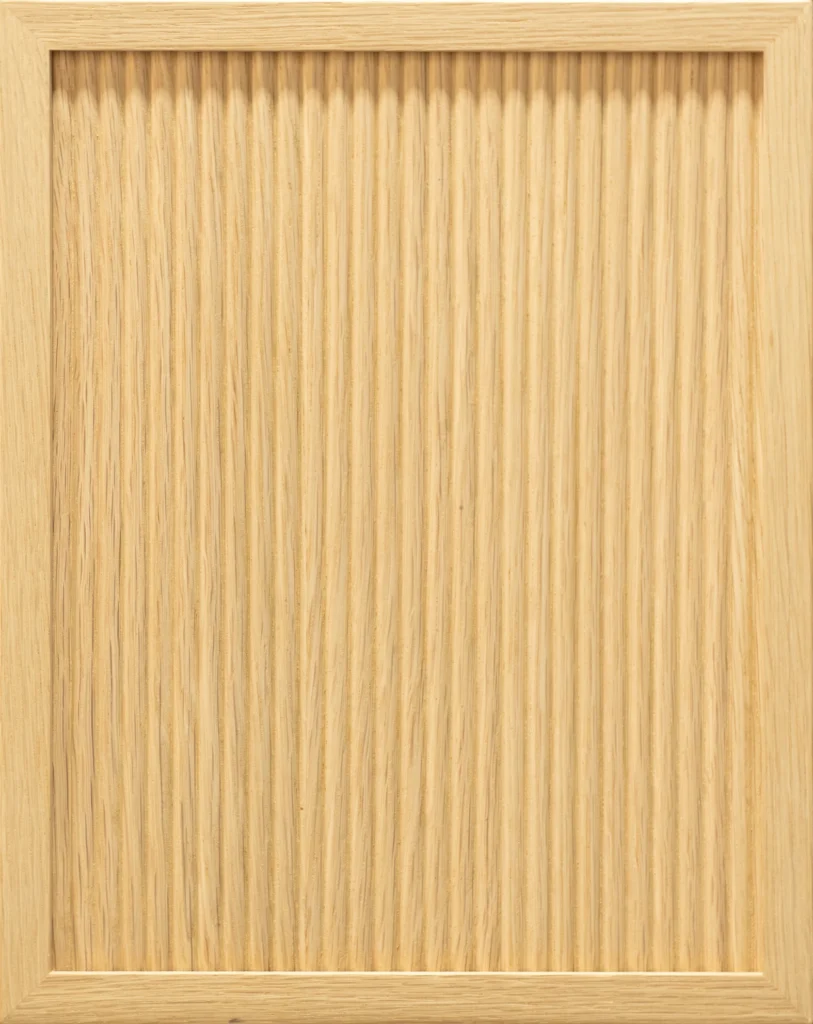 Giovanna Reeded Rift White Oak White Washed Oak cabinet door