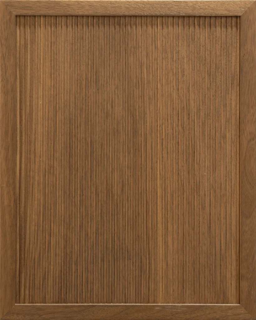 Giovanna Reeded Walnut Carbon cabinet door