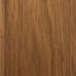 Giovanna Reeded Walnut Clear cabinet door