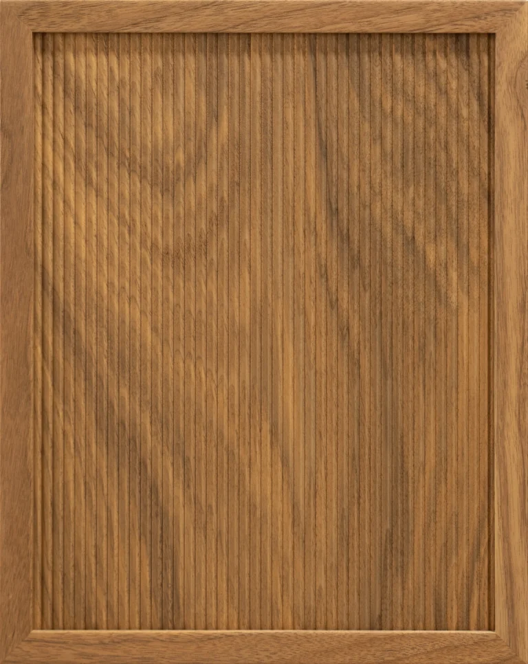 Giovanna Reeded Walnut Driftwood cabinet door