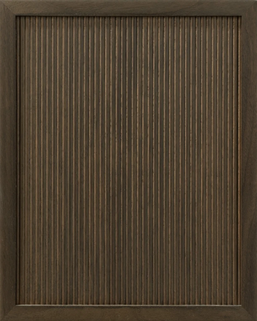 Giovanna Reeded Walnut Slate cabinet door