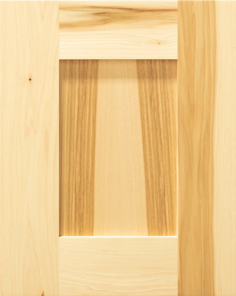 Shaker Hickory Clear cabinet door