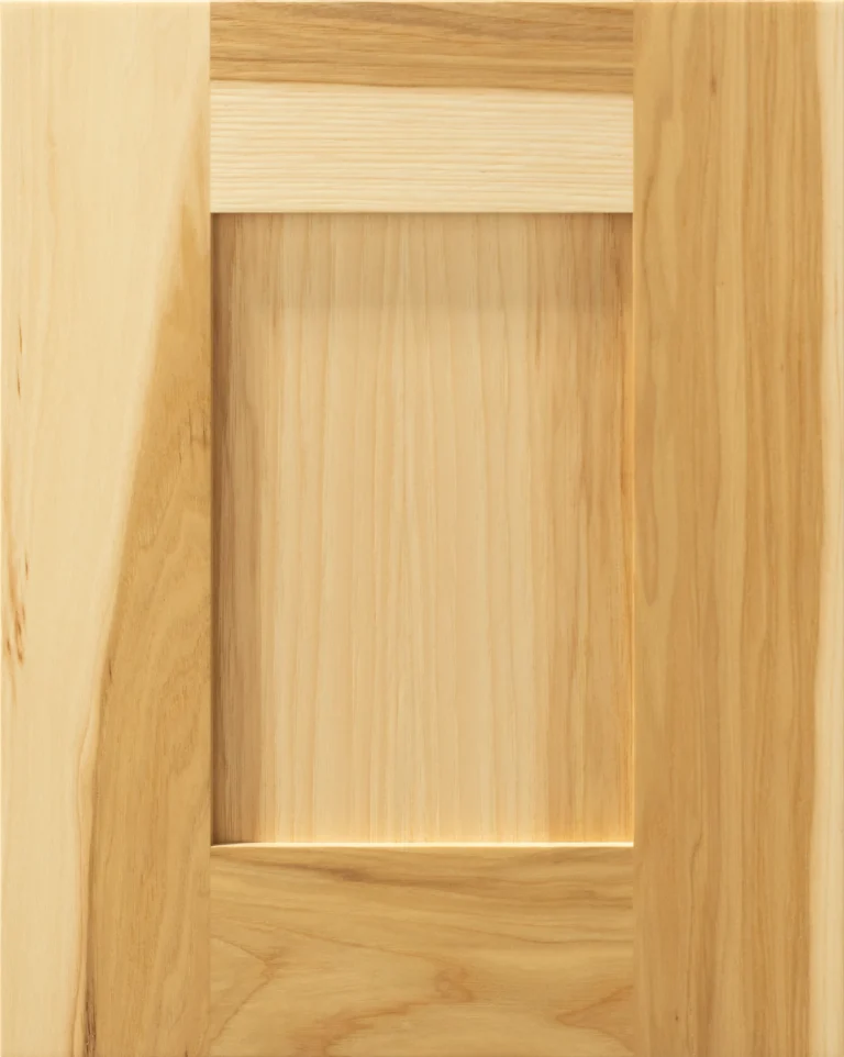 Shaker Hickory Clear cabinet door