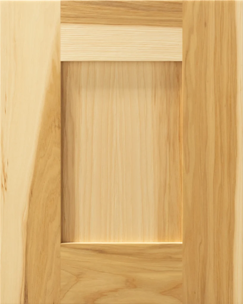 Shaker Hickory Clear cabinet door