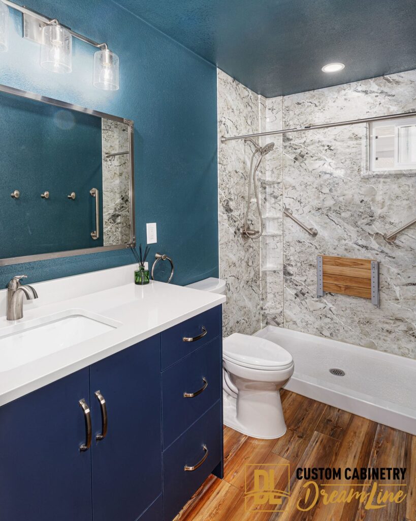 Navy Vanity Bathroom in Stockton, photo 1